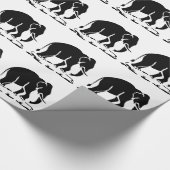 アジア象の前方タイ象トレッキングの標識 ラッピングペーパー (角)