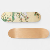 アジア赤いバラの白いユリの鳥のスケートボード スケートボード (横)