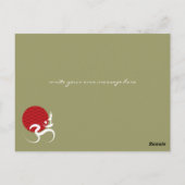 アジア赤日ヨガ&禅モダン書道Omオウム ポストカード (裏面)