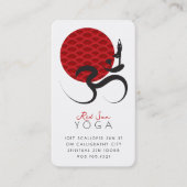 アジア赤日ヨガ&禅モダン書道Omオウム 名刺 (正面)