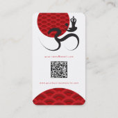 アジア赤日ヨガ&禅モダン書道Omオウム 名刺 (裏面)