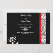 アジア赤黒フローラ白誕生会 招待状 (裏面)