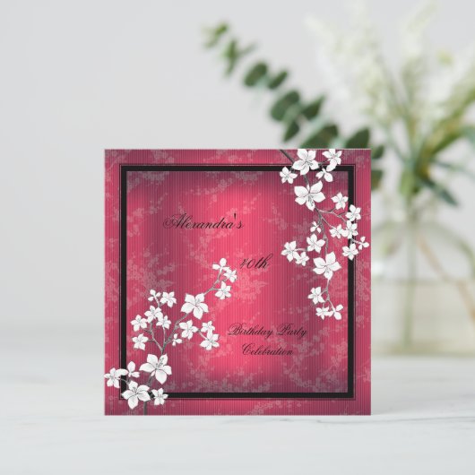 アジア赤黒花白誕生会 招待状 (スタンド正面)