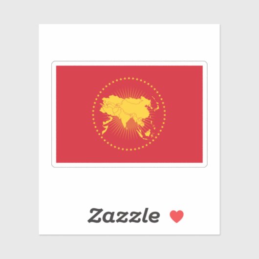 アジア連合国旗 シール (シート)