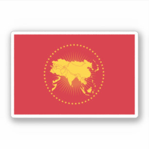アジア連合国旗 シール