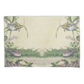 アジア野生の花によっては鳥草原の枕カバーが開花します 枕カバー (正面)