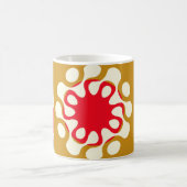 アジア金ゴールド赤モザイク、民族スタイル。 コーヒーマグカップ (中央)