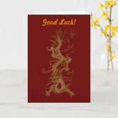 アジア金ドラゴンのコレクション カード (黄色い花)