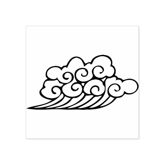 アジア雲 ラバースタンプ (インプリント)