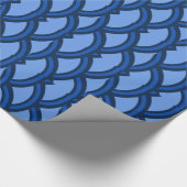 アジア青の波の包装紙 ラッピングペーパー (角)