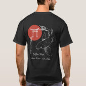 アジア風の鯉の個性的なデザイン Tシャツ (裏面)