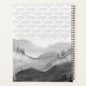 アジア風モノクローム景観絵画ノートブック プランナー手帳 (裏面)