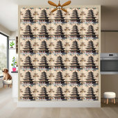 アジア風花文様の寺院チノワジー・パゴダ タイル