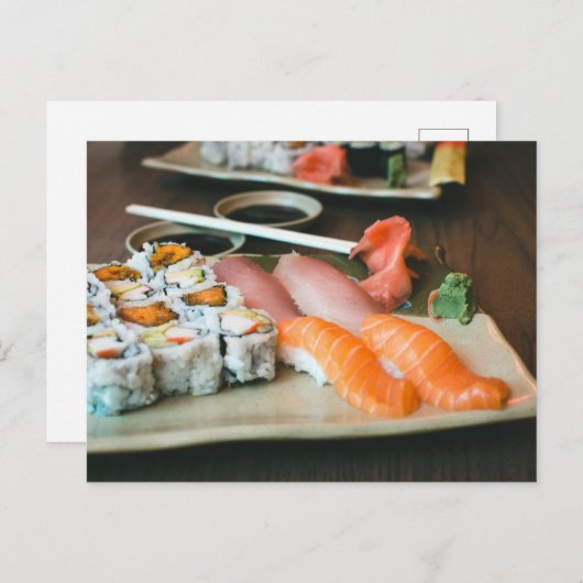 アジア食べ物の転がすしやまき ポストカード (正面/裏面)