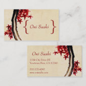 アジア食糧飲食業カード赤のヴィンテージ 名刺 (正面/裏面)