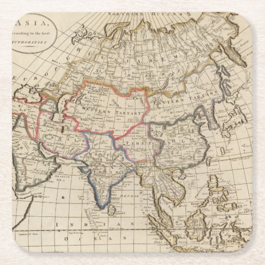 アジア26 スクエアペーパーコースター (正面)