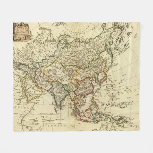 アジア29 フリースブランケット (正面(横))