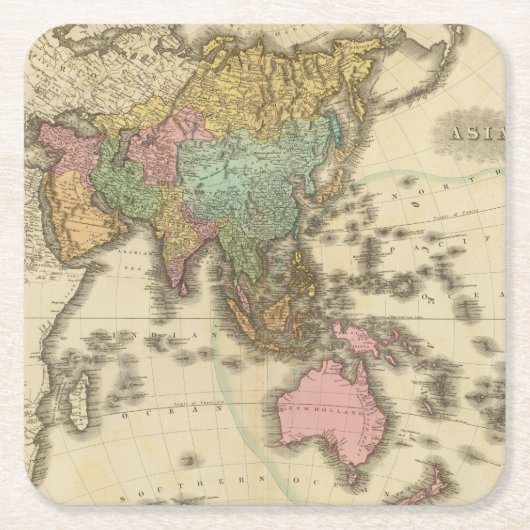 アジア39 スクエアペーパーコースター (正面)