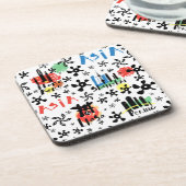 アジア|の記号パターン コースター (左側)