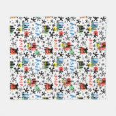 アジア|の記号パターン フリースブランケット (正面(横))