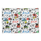 アジア|の記号パターン 枕カバー (裏面-右)