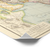 アジア – アジアの地図 ポスター (角)