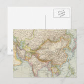 アジア – アジアの地図 ポストカード (正面/裏面)