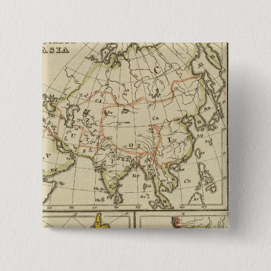 アジア、アメリカ等の概要 缶バッジ (正面)