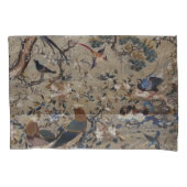 アジア,アンティーク,絹,絵画自然,鳥,ヴィンテージ,c 枕カバー (正面)