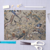 アジア，アンティーク，絹，絵画s,自然，鳥，ヴィンテージ,c 薄葉紙 (クラフト)