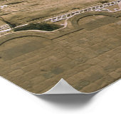 アジア、イエメン、ワディダール。ロックパレスまたはダルアル ポスター (角)