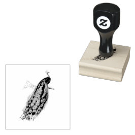 アジア・インドのヴィンテージ野生鳥類 ラバースタンプ