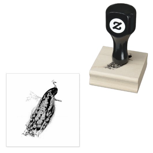 アジア・インドのヴィンテージ野生鳥類 ラバースタンプ (押印)