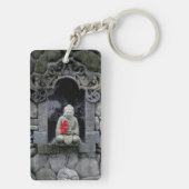 アジア、インドネシア、バリ島。仏陀の神社 キーホルダー (裏面)