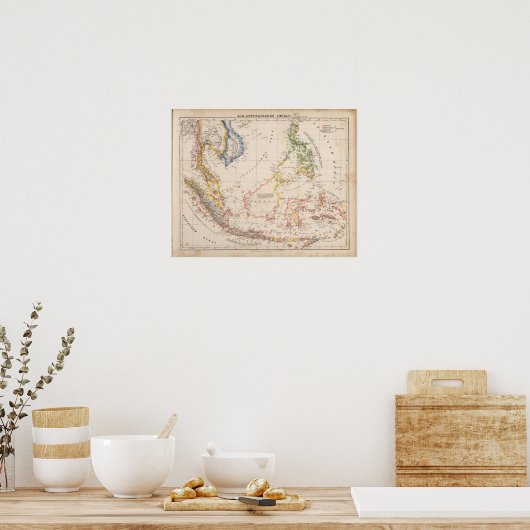 アジア、インドネシア、フィリピン、東インディ ポスター (キッチン)