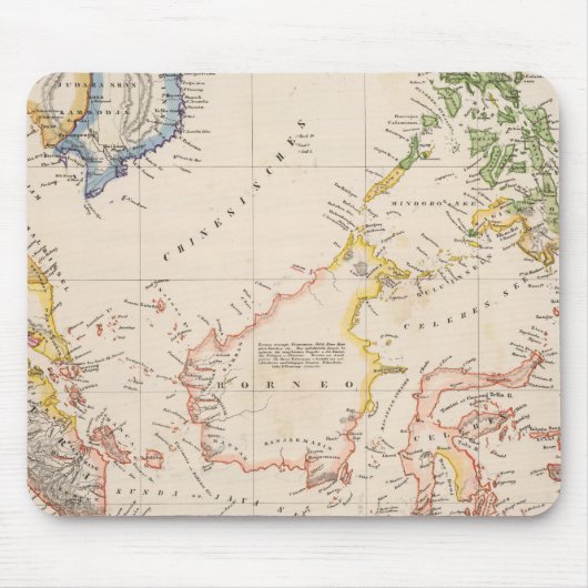アジア、インドネシア、フィリピン、東インディ マウスパッド (正面)