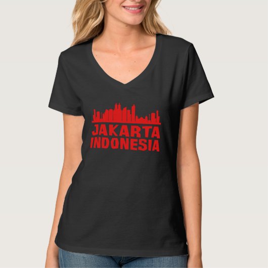 アジア インドネシア 観光地 建物 街 市街 Tシャツ (正面)