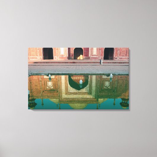 アジア、インド、ウッタル・プラデシュ、アグラ。上の キャンバスプリント (正面)