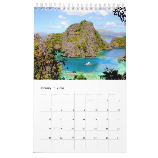 アジア カレンダー (1月 2026)