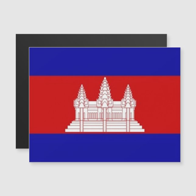 アジア – カンボジア – カンボジア国旗 –  (正面/裏面)