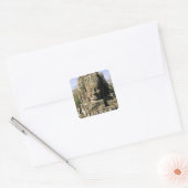 アジア、カンボジア、シェムリアップ。アンコールトム、頭 スクエアシール (封筒)