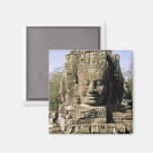 アジア、カンボジア、シェムリアップ。アンコールトム、頭 マグネット (正面/裏面)