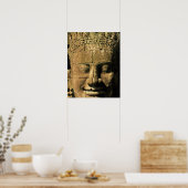 アジア、カンボジア、シェムリアップ。アンコールトム、2人の頭 ポスター (キッチン)