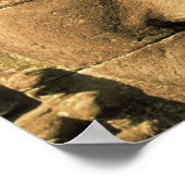 アジア、カンボジア、シェムリアップ。アンコールトム、2人の頭 ポスター (角)