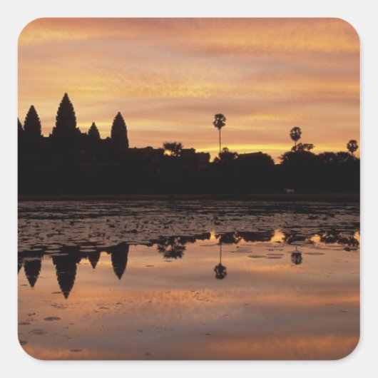 アジア、カンボジア、シェムリアップ、アンコールワット（12位） スクエアシール (正面)