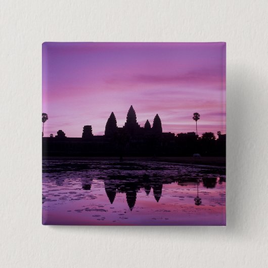 アジア、カンボジア、シェムリアップ、アンコールワット(b.12日2 缶バッジ (正面)