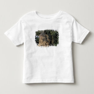 アジア、カンボジア、シェムリアップ。巨大な石像 トドラーTシャツ