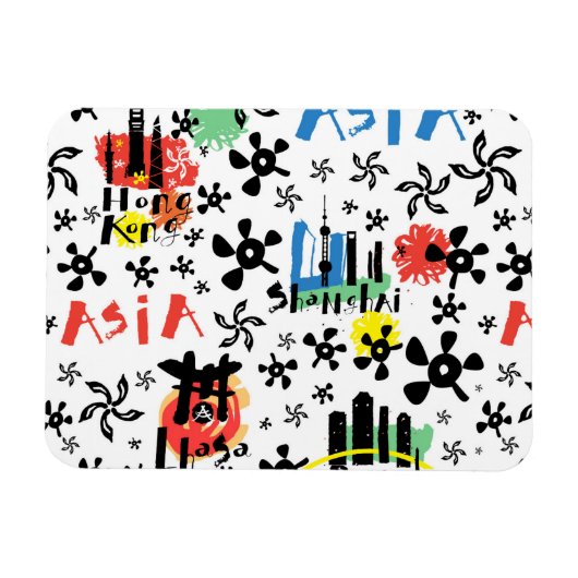 アジア |シンボルパターン マグネット (横)