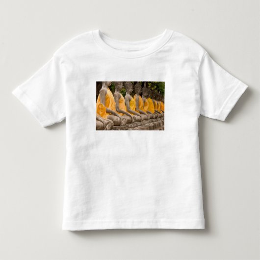 アジア、タイ王国、シャム、アユタヤの仏像 トドラーTシャツ (正面)