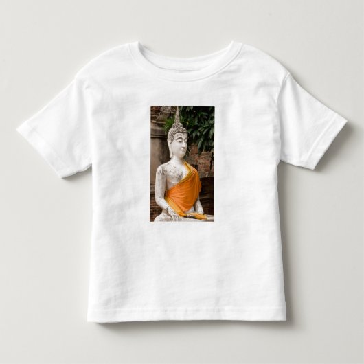 アジア、タイ王国、シャム、アユタヤの仏陀 トドラーTシャツ (正面)
